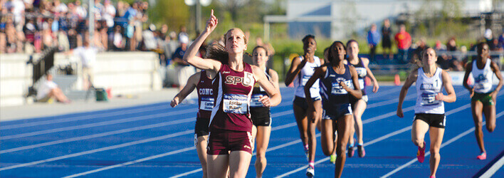 McKayla Fricker celebrating her win.