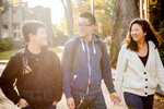 Students walk to class