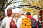 Students headed to class at Seattle Pacific University