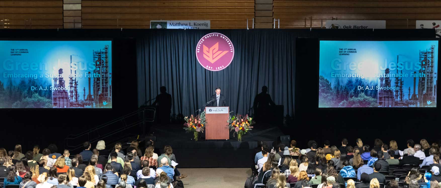 8 | Seattle Pacific University spu.edu | 9 Author A.J. Swoboda spoke about creation care at the Day of Common Learning.