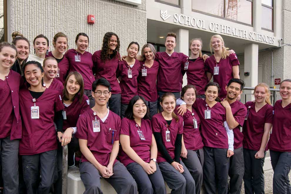 group photo of nursing students