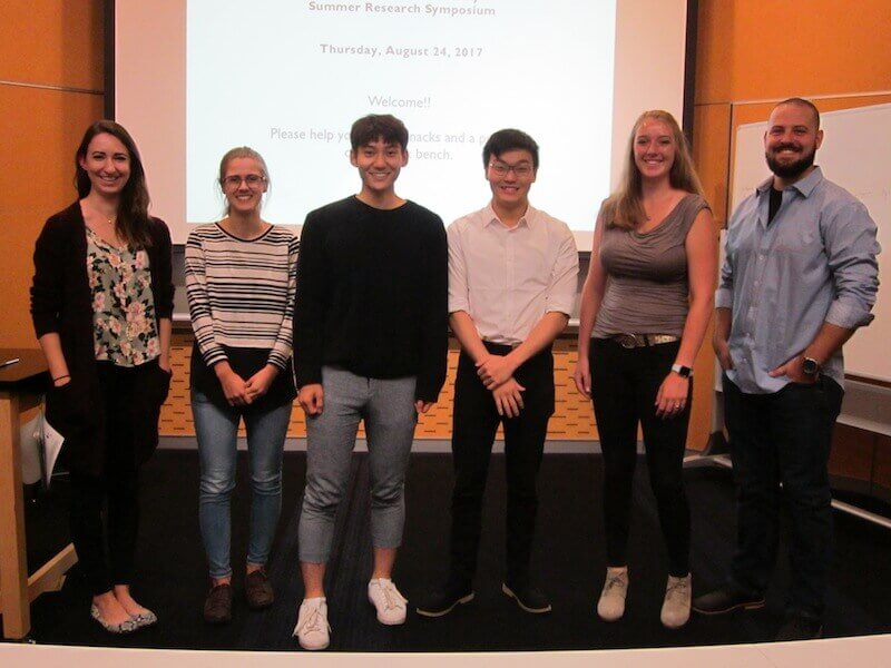 Student presenters at 2017 Summer Research Symposium