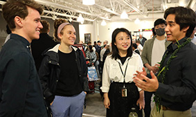 Students present at an engineering event | photo by Alex Garland