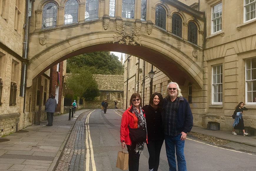 Kendal Hocking and family abroad