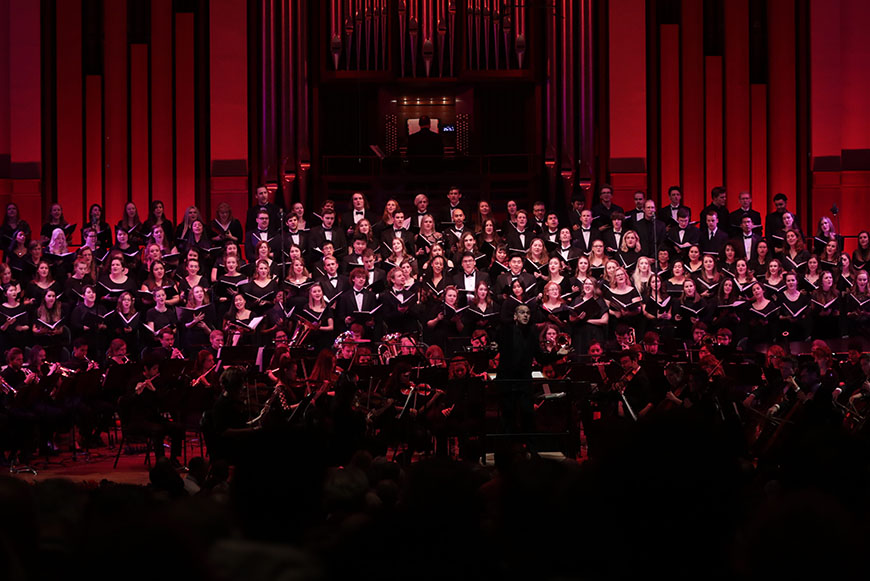 The annual Sacred Sounds of Christmas concert at Benaroya Hall