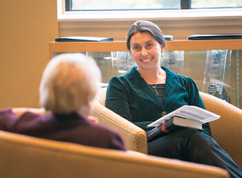 Small image of Dr Katya Drozdova with Madeleine Albright