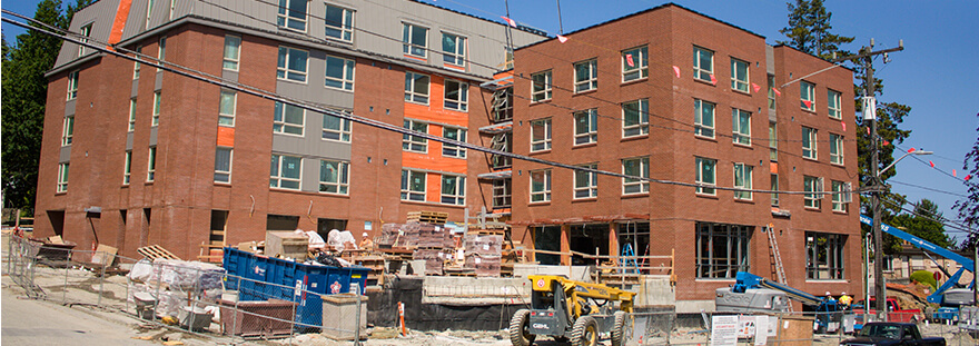 Arnett Hall during the remodel