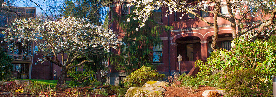 Peterson Hall in springtime