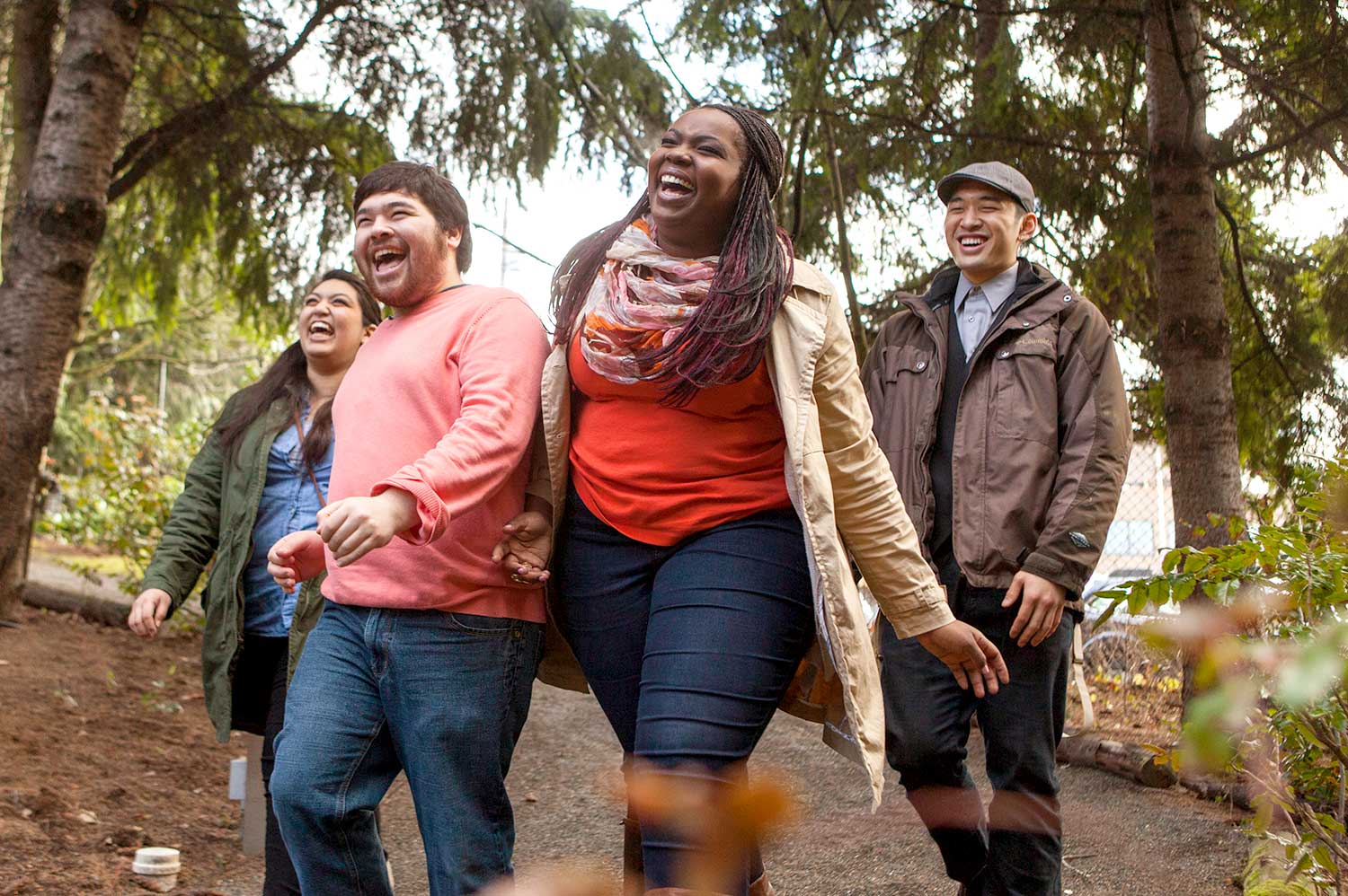 Students exploring Seattle