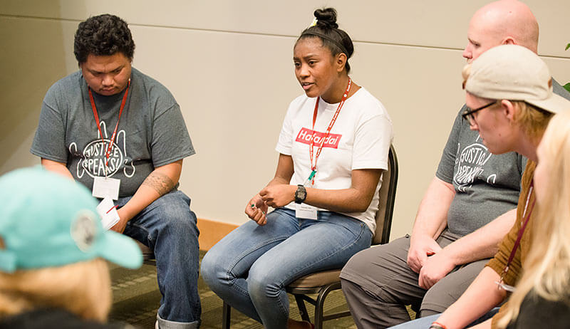 SPU students talking about issues of diversity