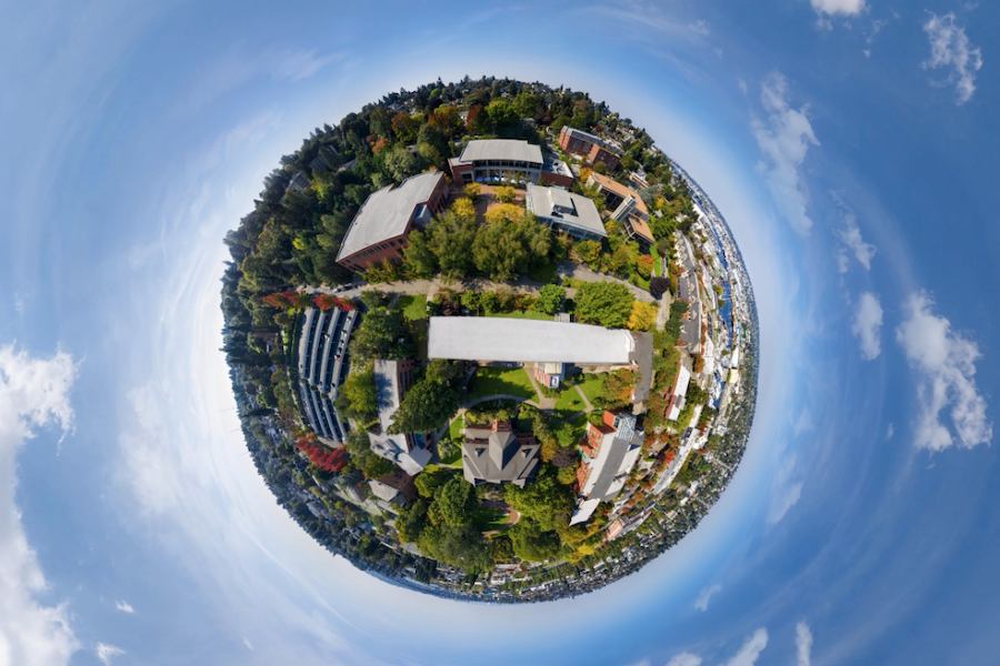 360 ariel view of SPU's campus