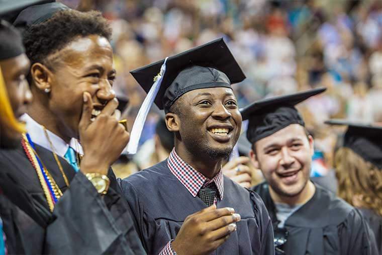 Graduates at Commencement 2015