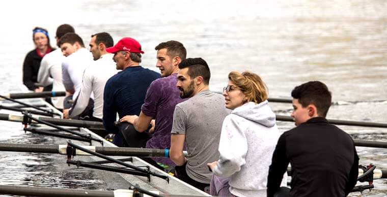 SPU Crew rowing on the Canal