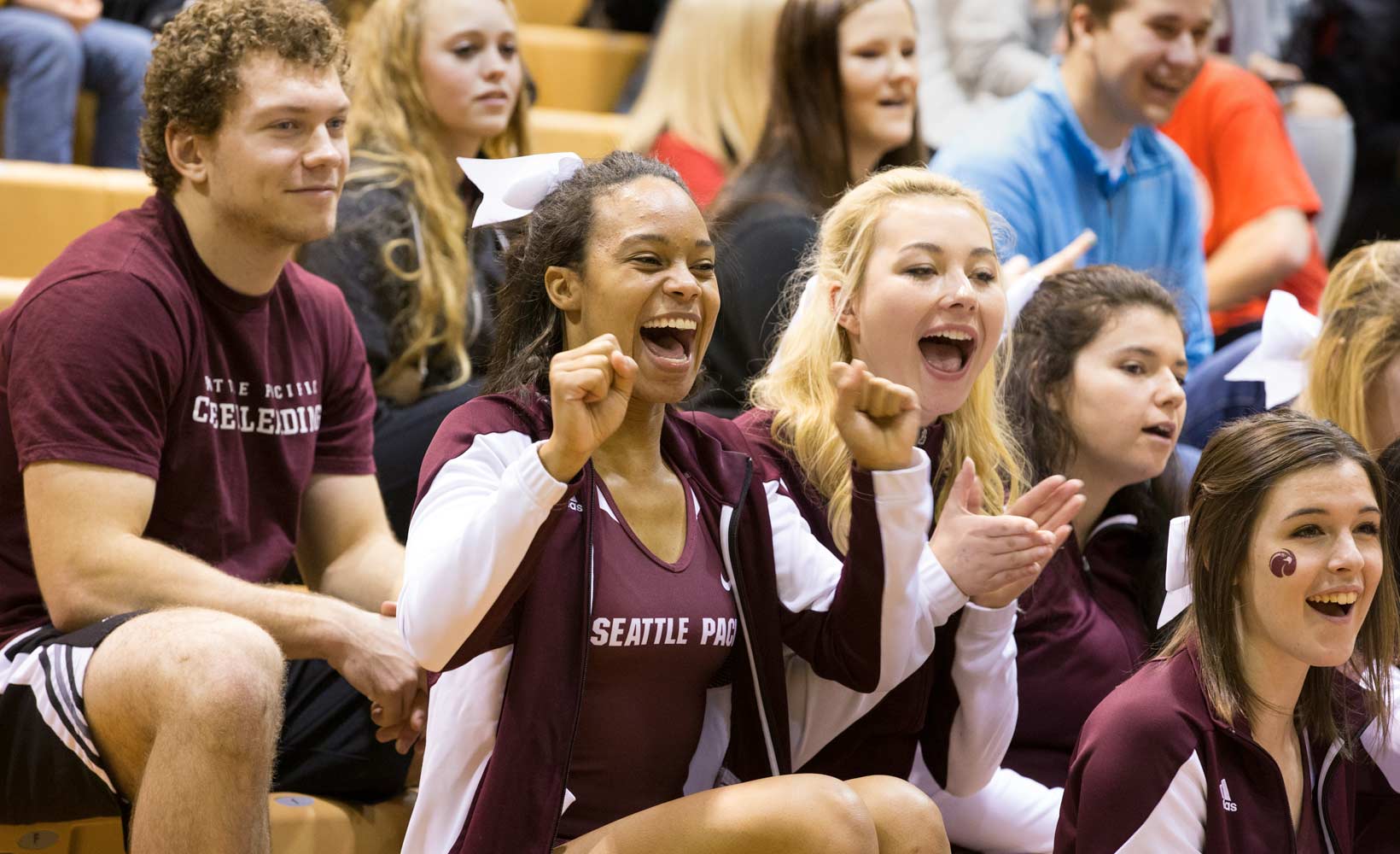 Homecoming basketball crowd