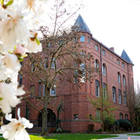 Alexander Hall on a spring morning