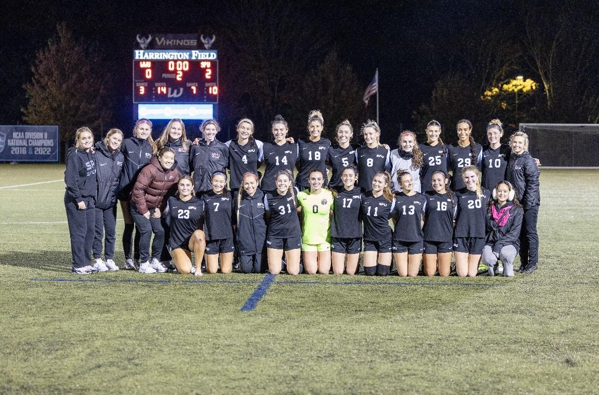 women's soccer team on the field in Bellingham