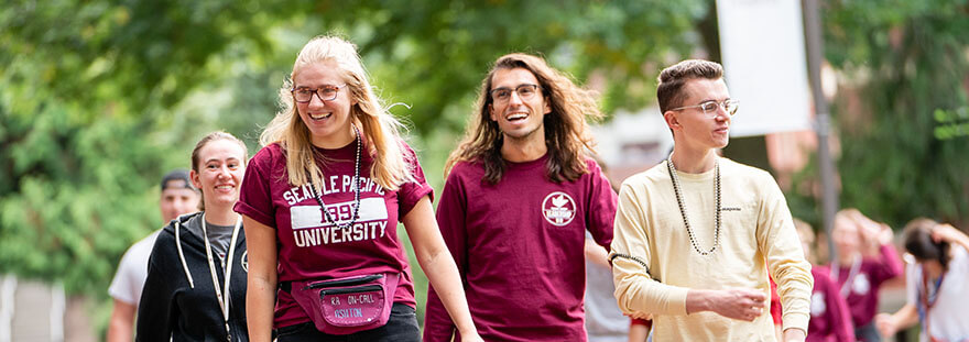 New Seattle Pacific University students at orientation