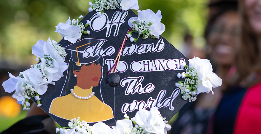 A decorated cap from SPU