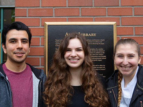 Abbe Blank, Mary Christensen, and Richie Gamiño